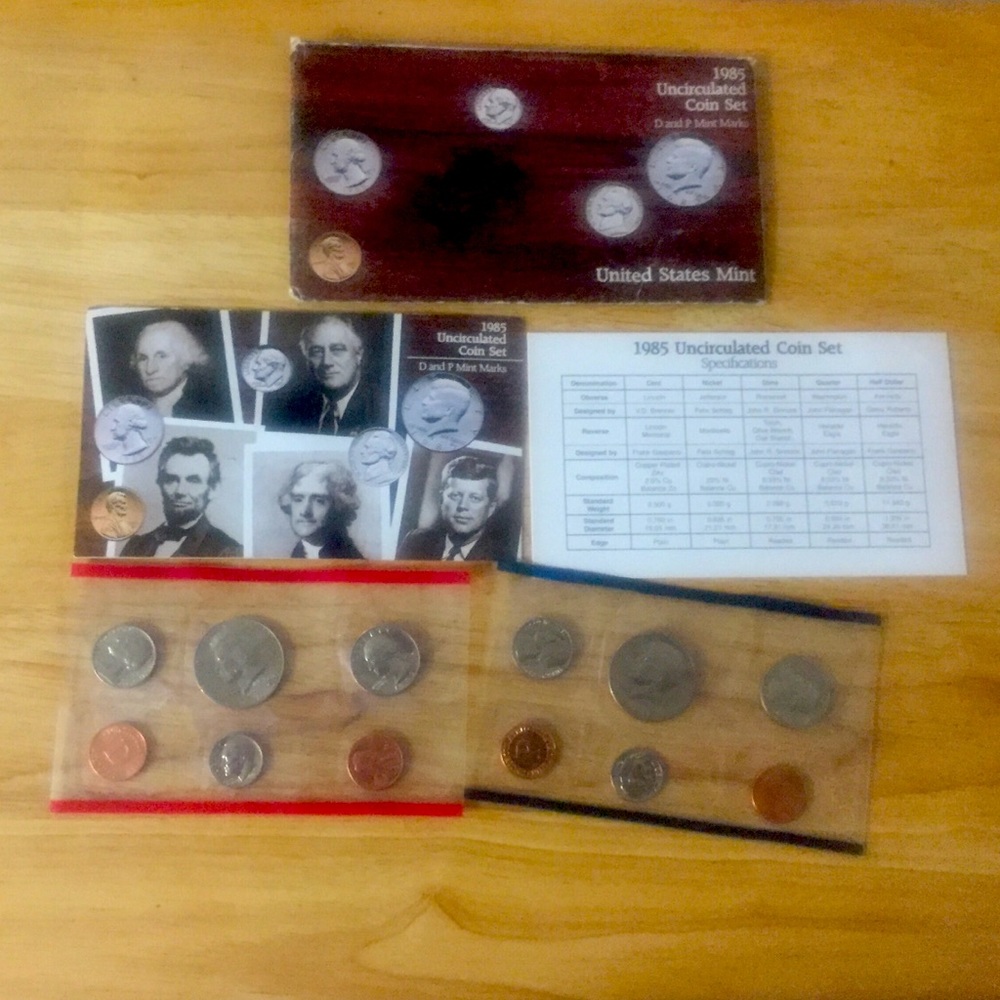 1985 Uncirculated U.S. Mint Original Government Packaging. OGP.